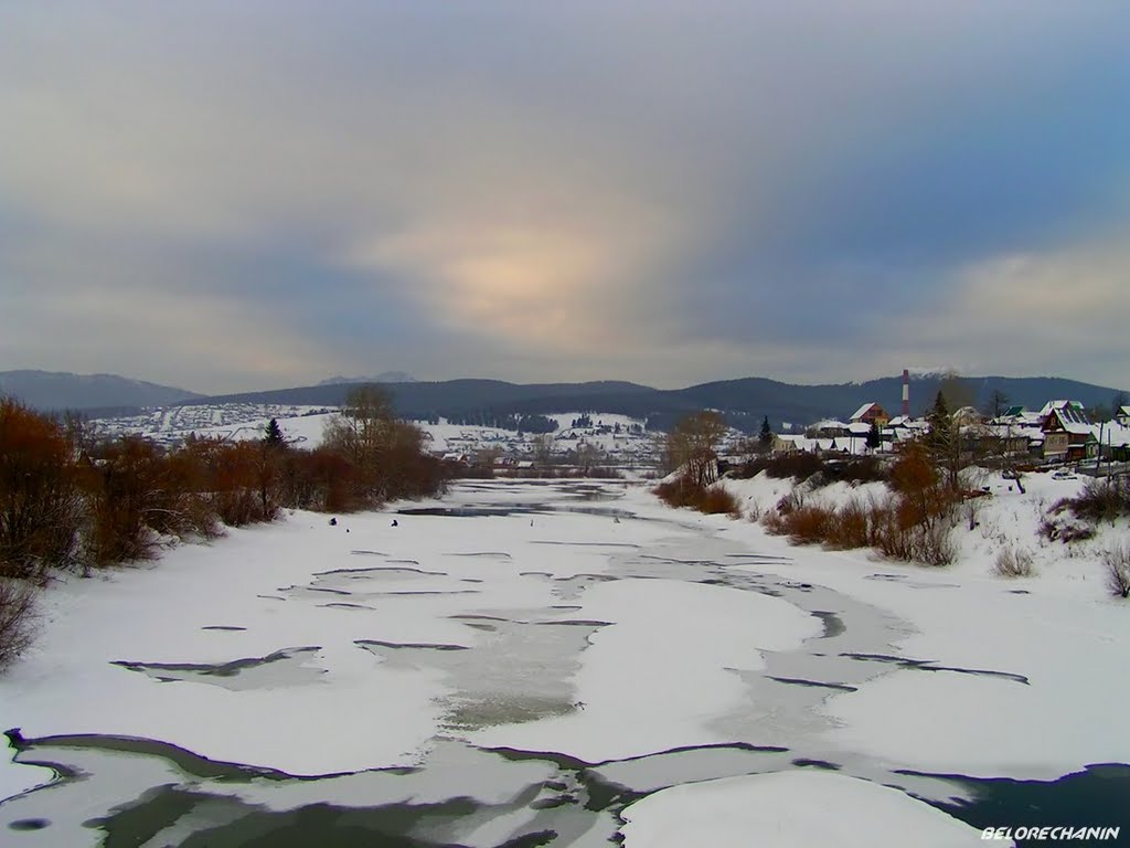 Река Белая. Зима. (White River. Winter.), Белорецк