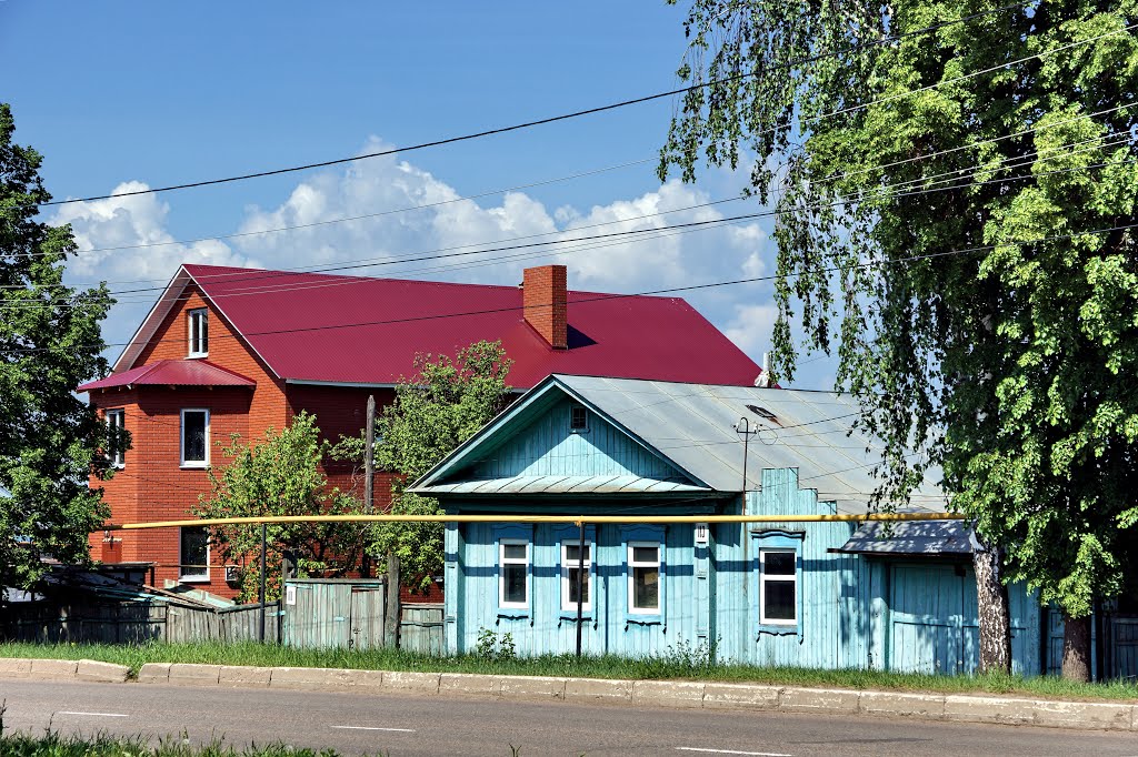 Houses in Mira St., Бирск