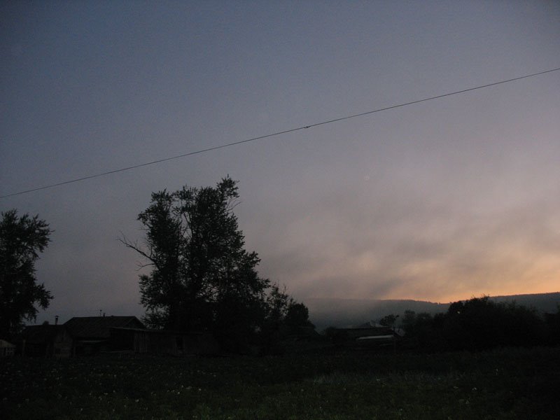 Утренний туман над селом, Большеустьикинское