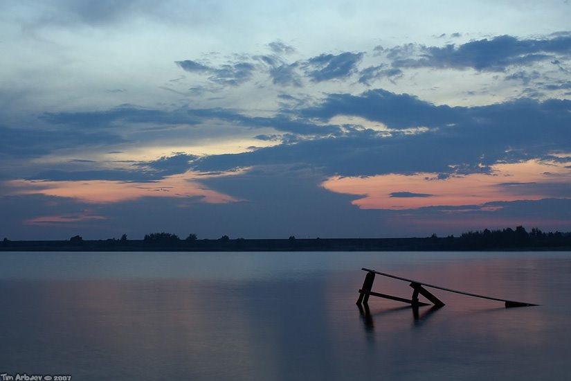Sundown at Orlik lake, Кокаревка