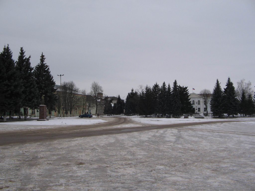 Russia, Bryanskaya oblast. Sevsk. Central square., Севск