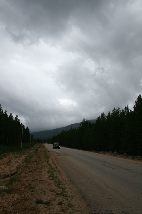 Дорога в районе Курумкана, Курумкан