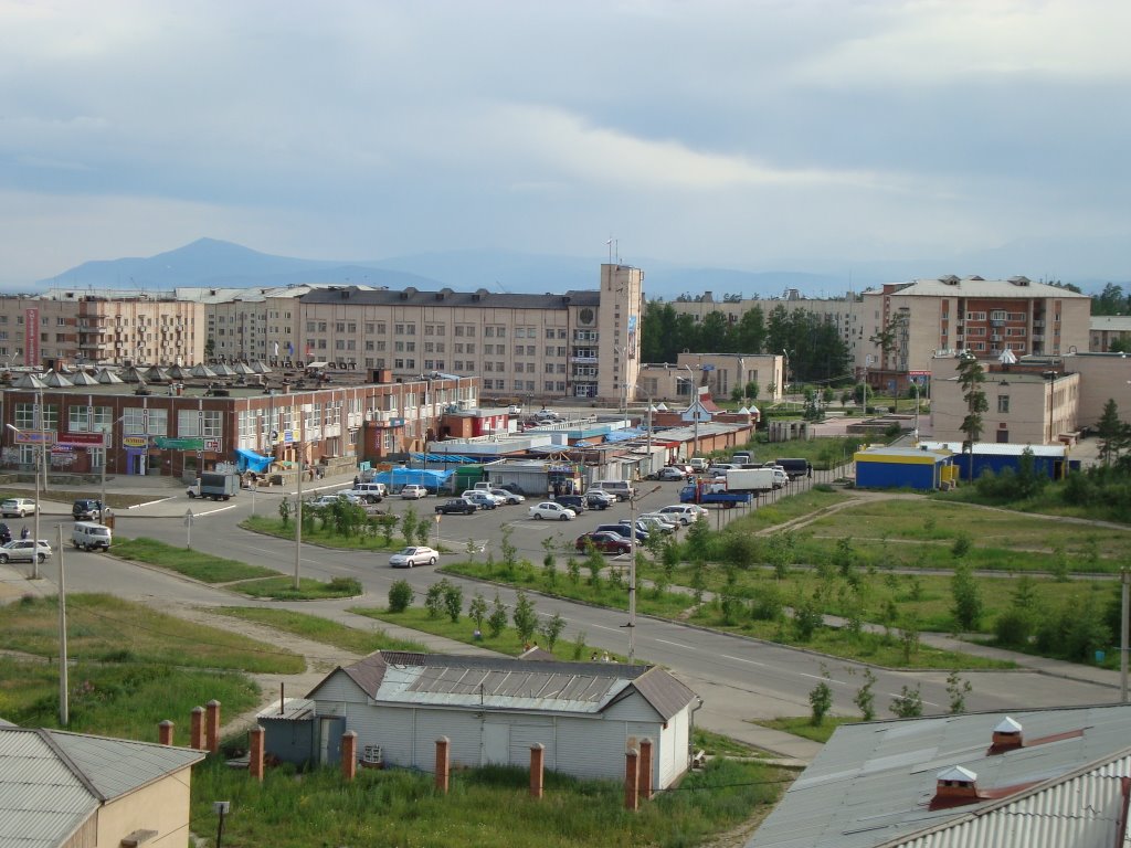 Вид на центр с крыши 5-этажки, Северобайкальск