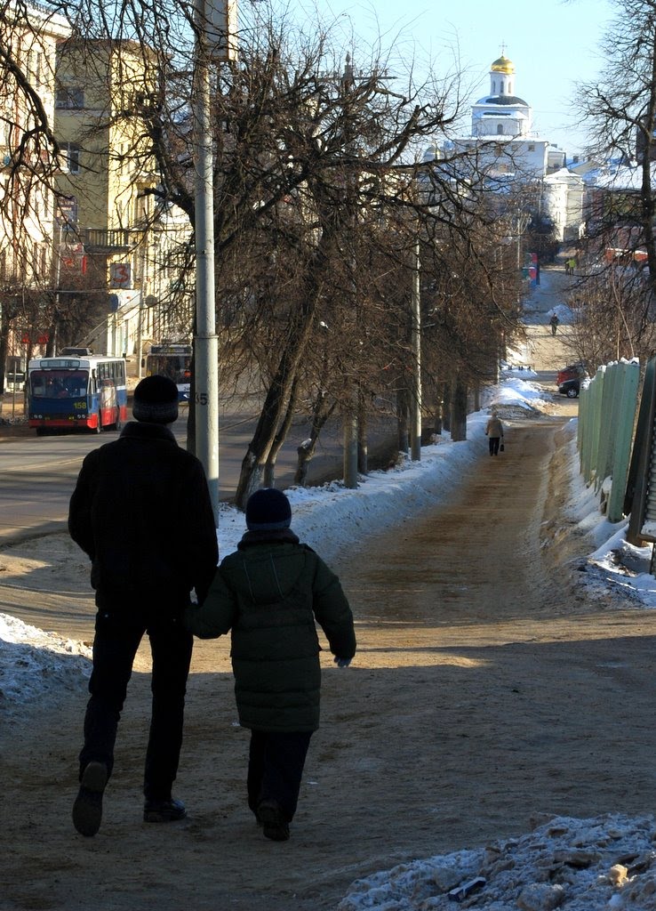Walking in a snowy Vladimir, Владимир