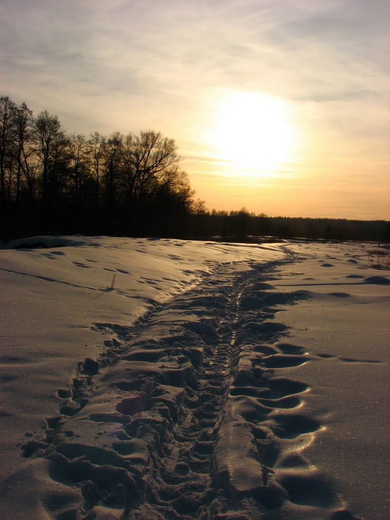 Февральский закат (February sunset), Меленки