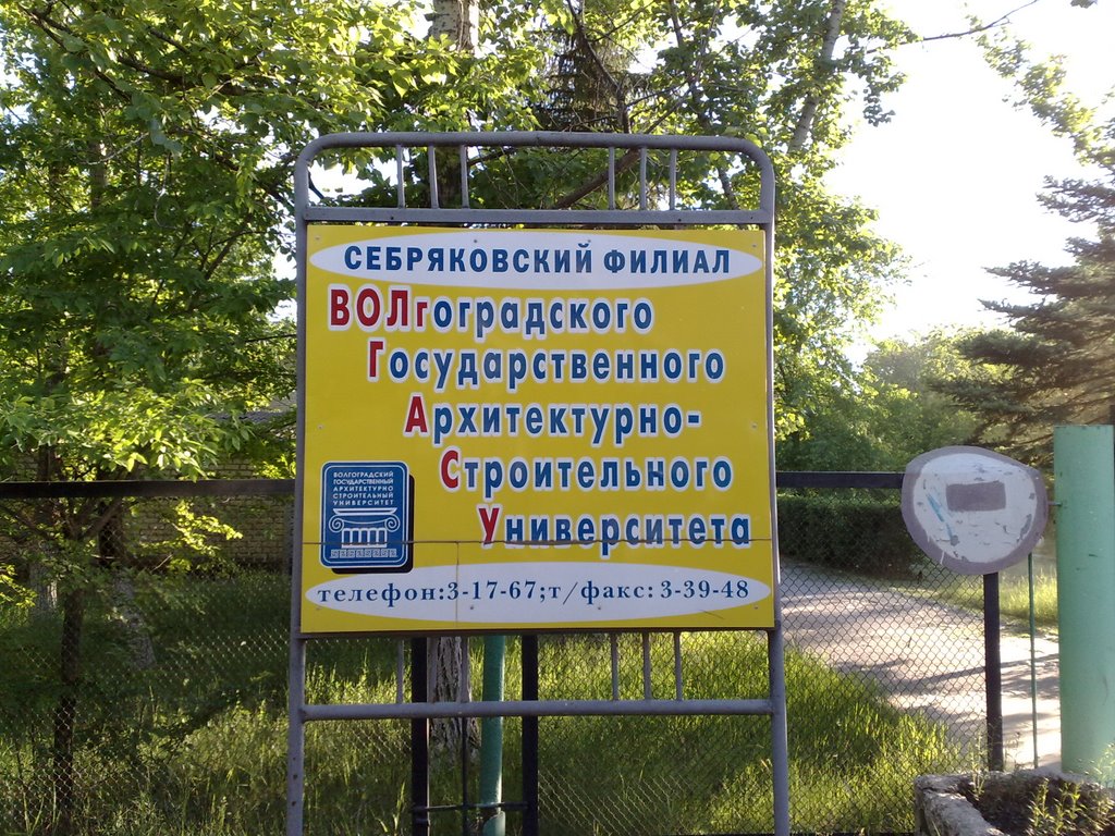 Вывеска строительного унивеситета (jun 09), Михайловка