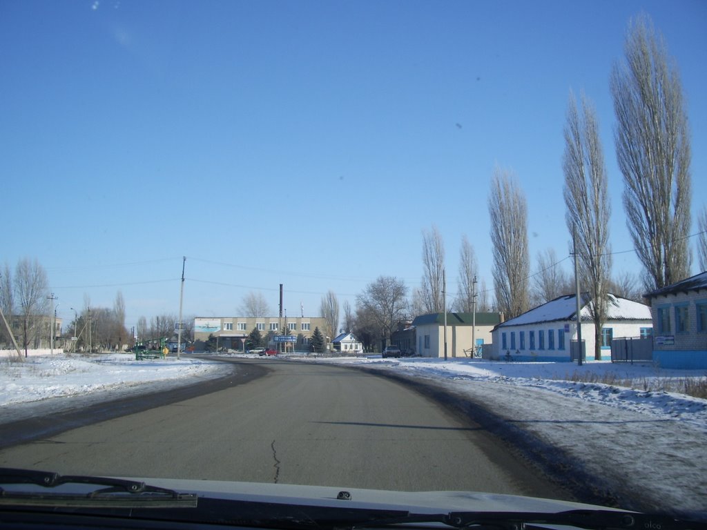 Въезд в село Ольховка, Ольховка