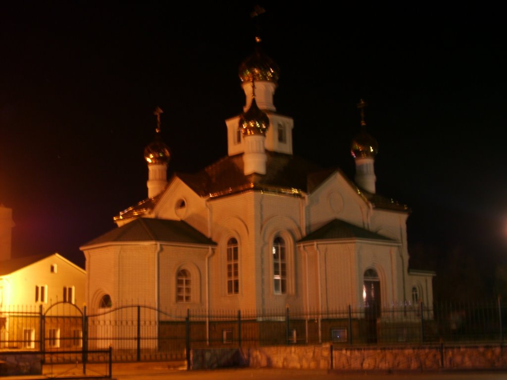 Церковь ночью 27.10.2008, Фролово