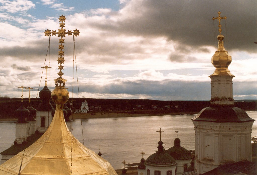 View to Sukhona river from bell-tower of church of Assumption, Великий Устюг