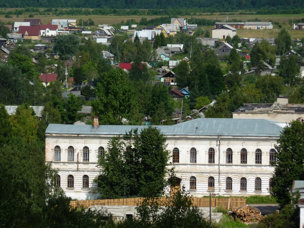 Vytegra. Lesotehnikum (College of Forestry). View from the bell tower / Вытегорский лесотехникум (вид с колокольни), Вытегра