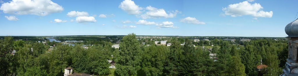 Вытегра. Вид с колокольни собора / View from the bell tower of the cathedral, Вытегра