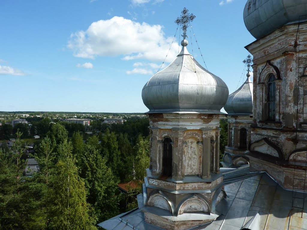 Vytegra. Cupolas of cathedral Sreteniya Gospodnya — Купола собора Сретения Господня, Вытегра