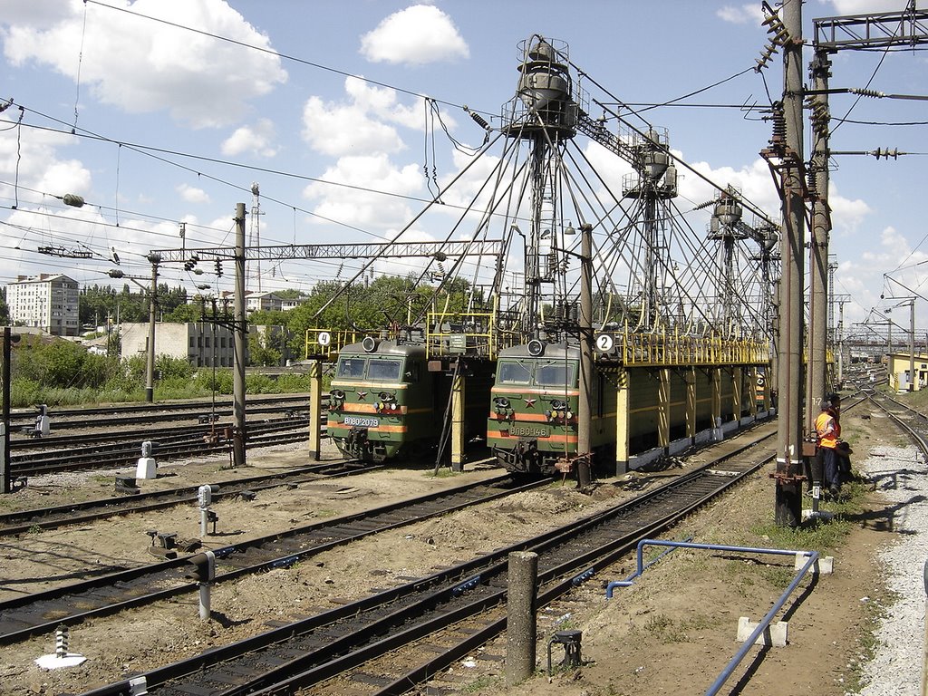 Liski. Railroad station. Electric locomotives VL80 / Лиски. Ж.д. станция. Электровозы ВЛ80, Лиски