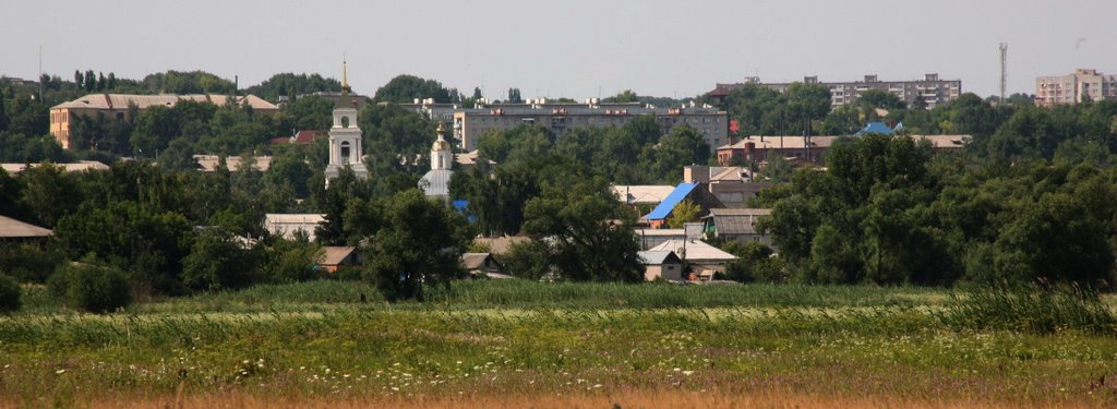 Вид на Острогожск с Тихой Сосны, Острогожск