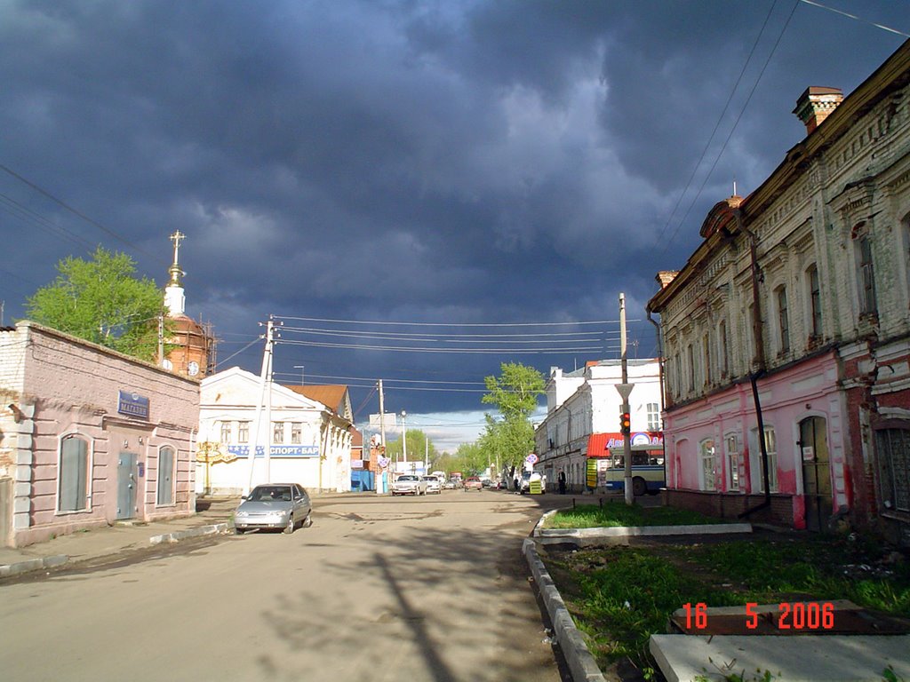перекрёсток ул. Гостиный ряд и ул. Ленина. Street intersection of Gostinyy ryad str. and the Lenin street, Арзамас