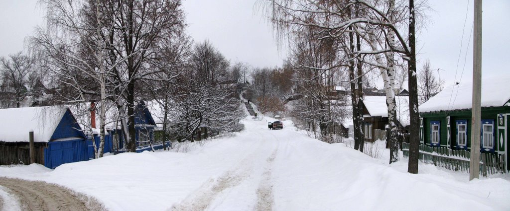 ул. Пушкина, Зима. Russian winter on Pushkina street, Арзамас
