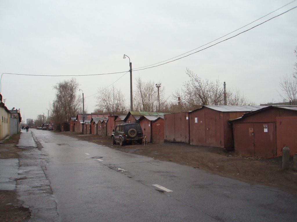 Garages on 1st Kabelny street-side, Большереченск