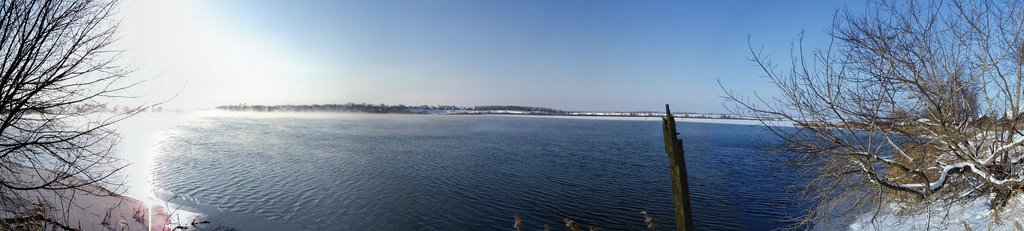 Панорама озера Вад зимой. The lake Vud. Winter panorama, Вад