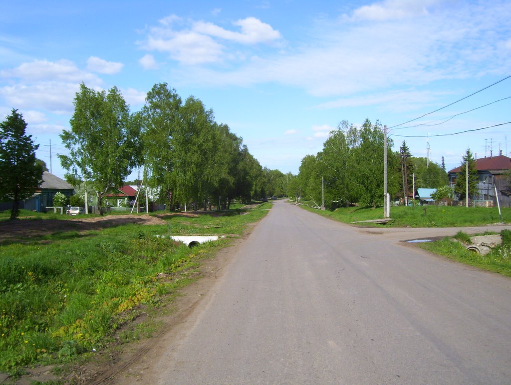 Sovetskaya St looking towards Khmelevka, Васильсурск