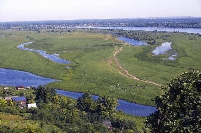 вид на Оку из Горбатова / view of river Oka from Gorbatov, Горбатов