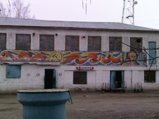 г.Горбатов, мозаика на здании канатной фабрики, Горбатов