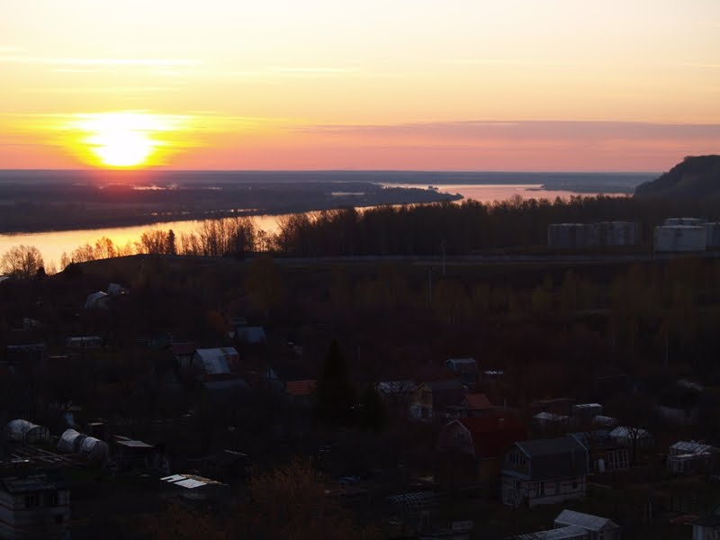 Volga river. Morning., Кстово