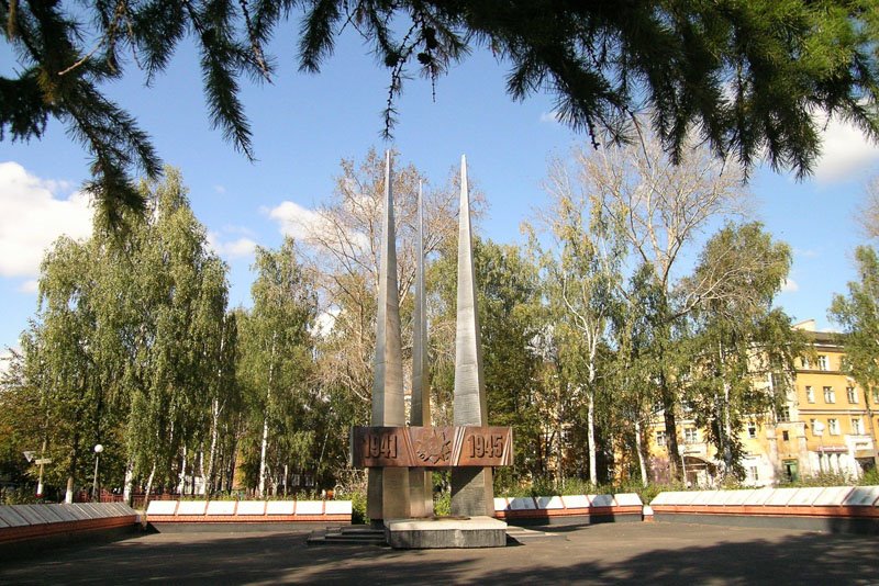 The monument to the fallen soldiers. "Eternal fire", Кулебаки