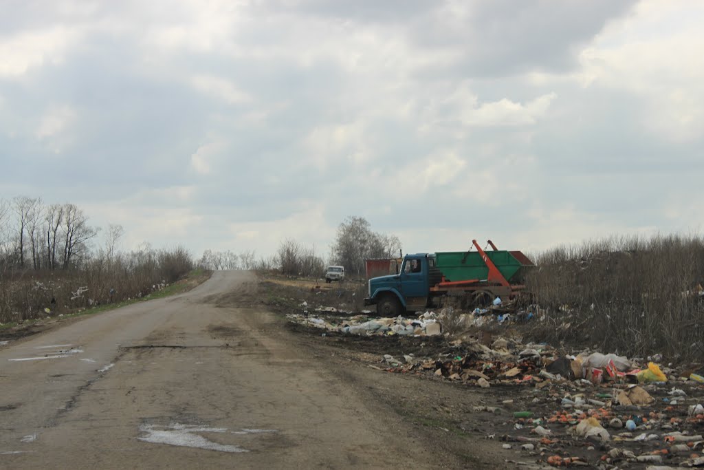 road near scrapyard, Лукоянов
