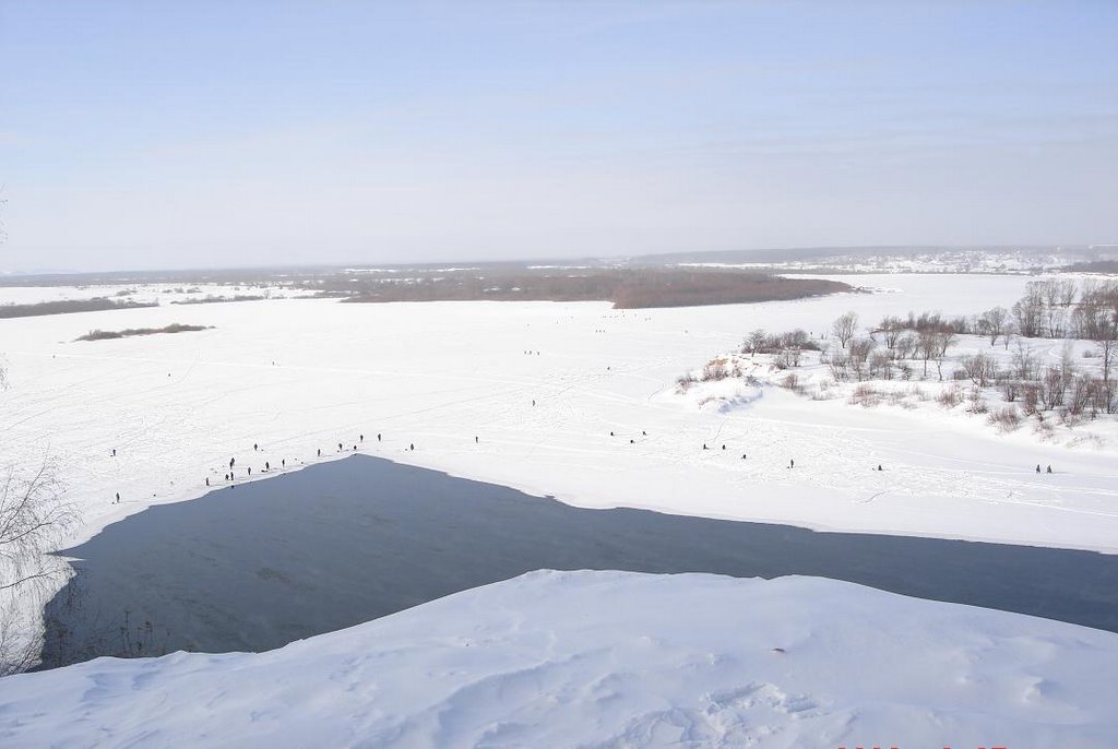 Вид зимой, на реку Ока..., Павлово