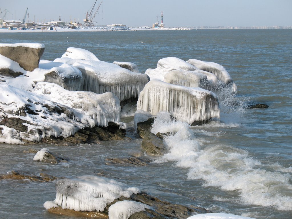 Каспий зимой (4), Махачкала