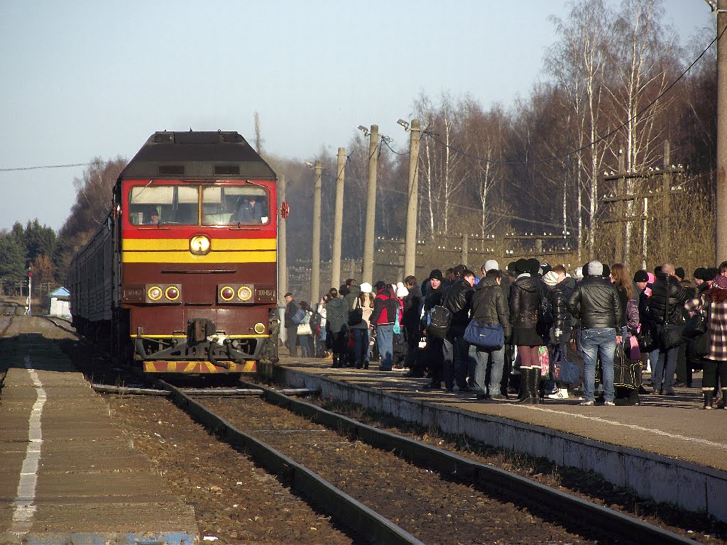 Прибытие поезда на станцию "Вичуга", Вичуга