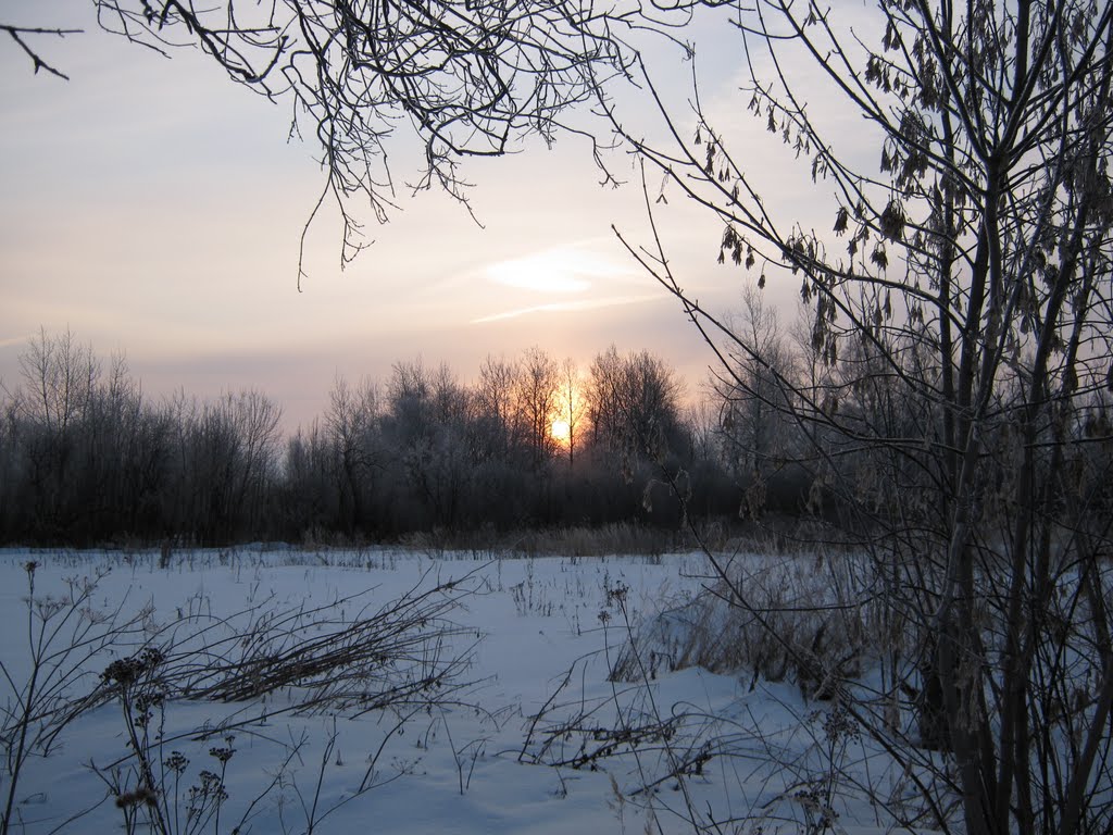 зимний закат, Гаврилов Посад