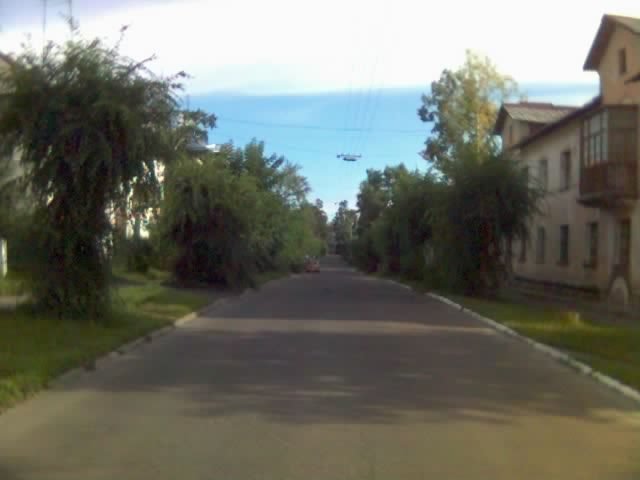 одна из улиц старой части города, Ангарск