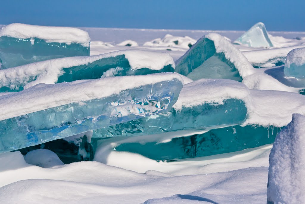 Ice on Lake Baikal, Байкальск