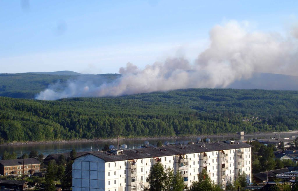 Лесной пожар (2007, июль) / Wildfire (2007, July), Бодайбо