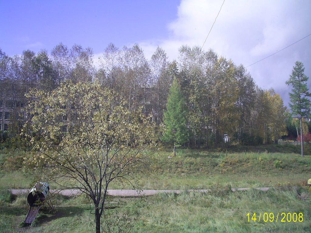 Вид на школу №4 из 7-5, Железногорск-Илимский