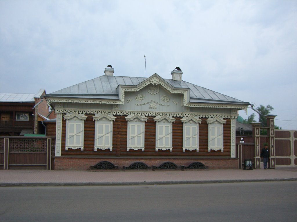 Typical wooden house in Irkutsk, Иркутск