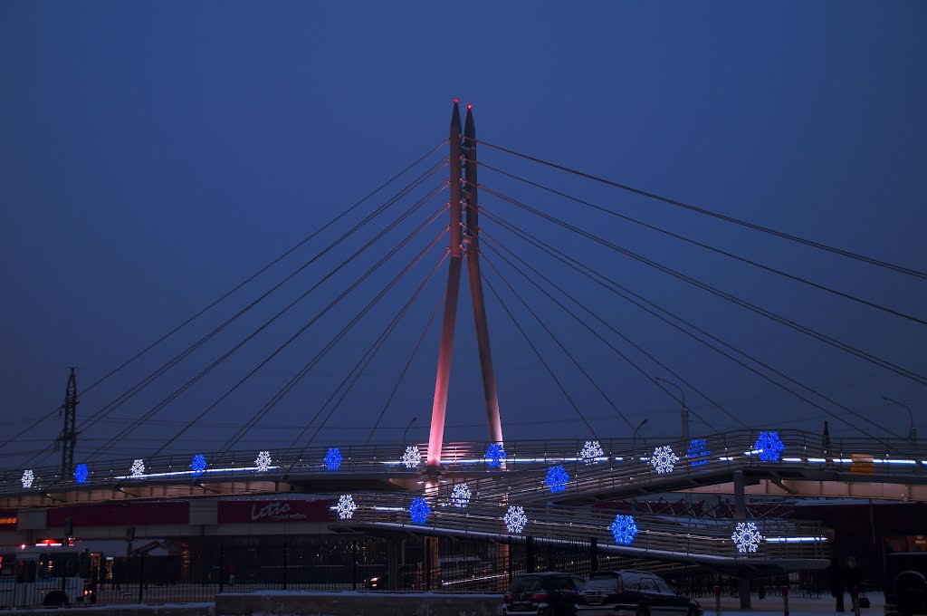 Пешеходный мост  у "Фортуны", Иркутск