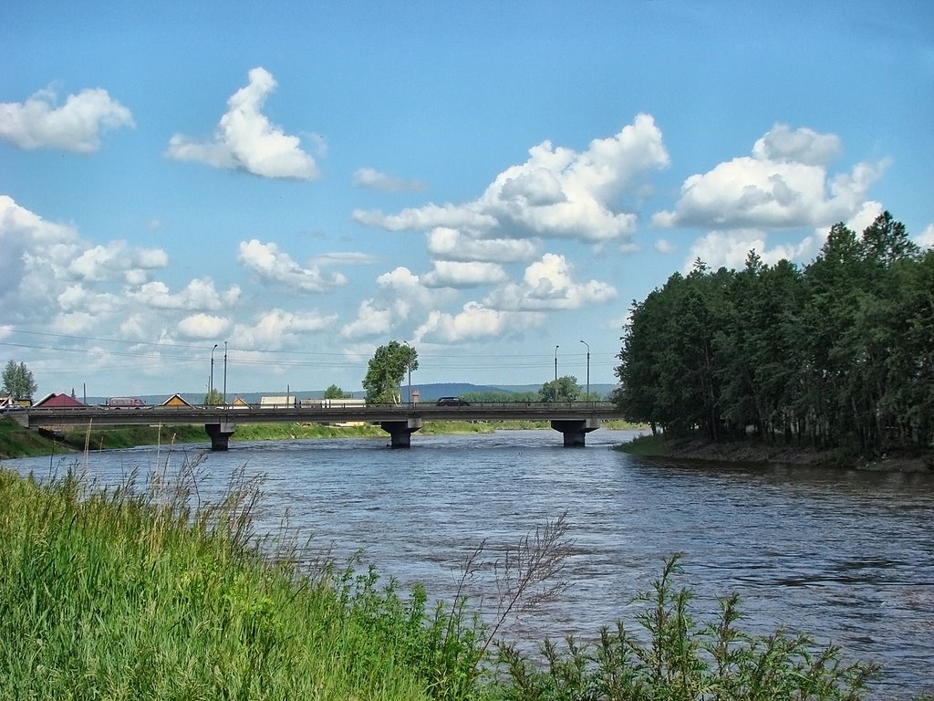 Нижнеудинск. Мост через протоку Застрянку. - Bridge over Zastryanka., Нижнеудинск