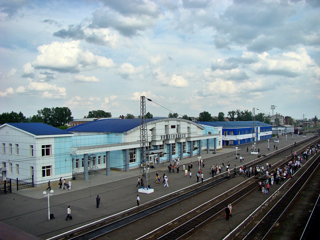 Нижнеудинск. Железнодорожный вокзал. - Railway Station., Нижнеудинск