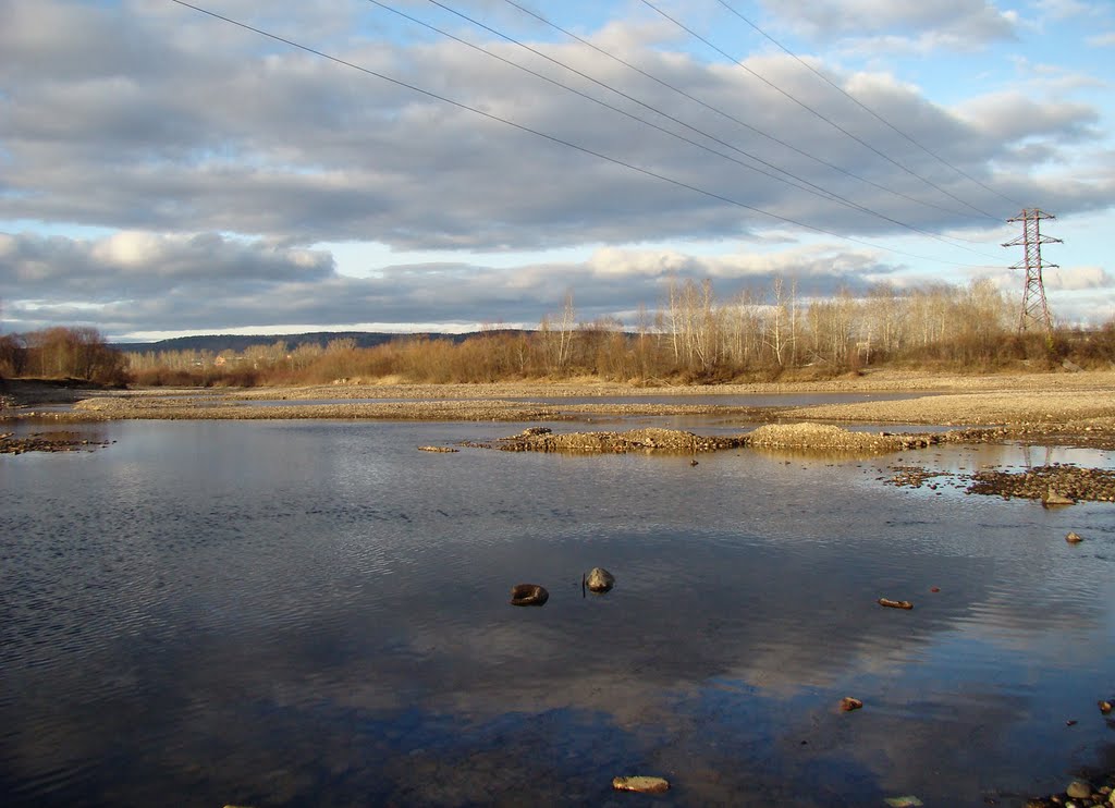 Облака в реке., Нижнеудинск