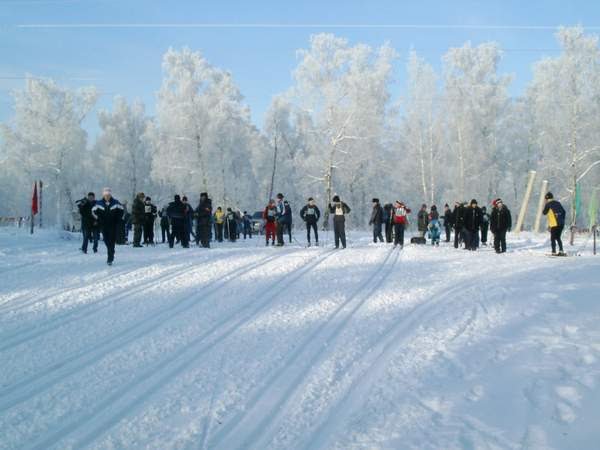 Соревнование "Лыжня для всех" на лыжной базе, Черемхово