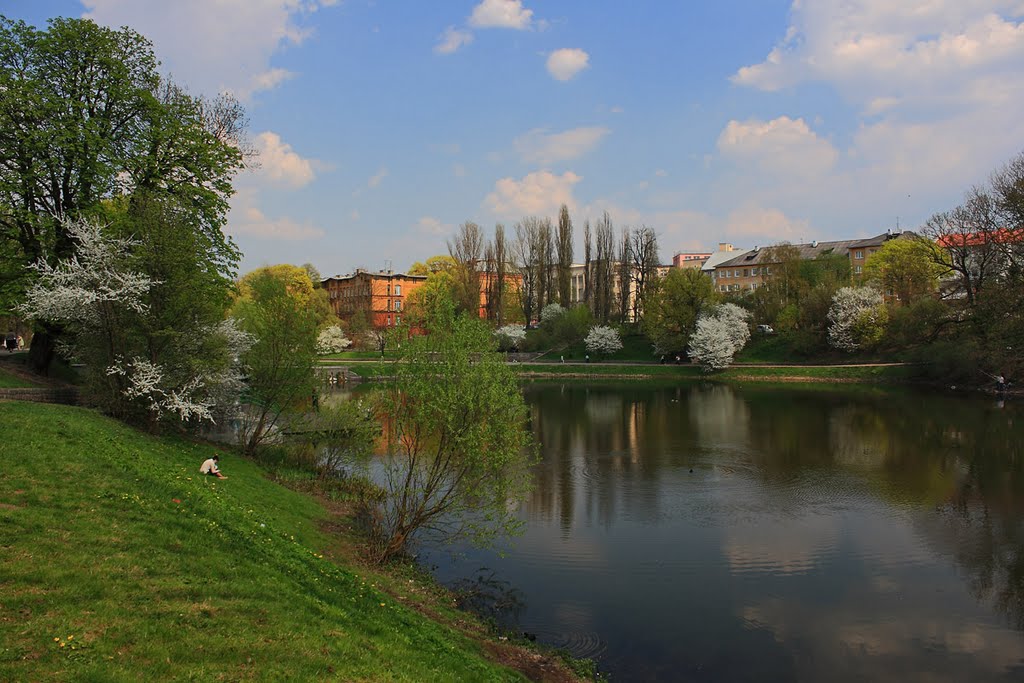 Lower pond in spring - Нижний пруд весной, Кёнигсберг