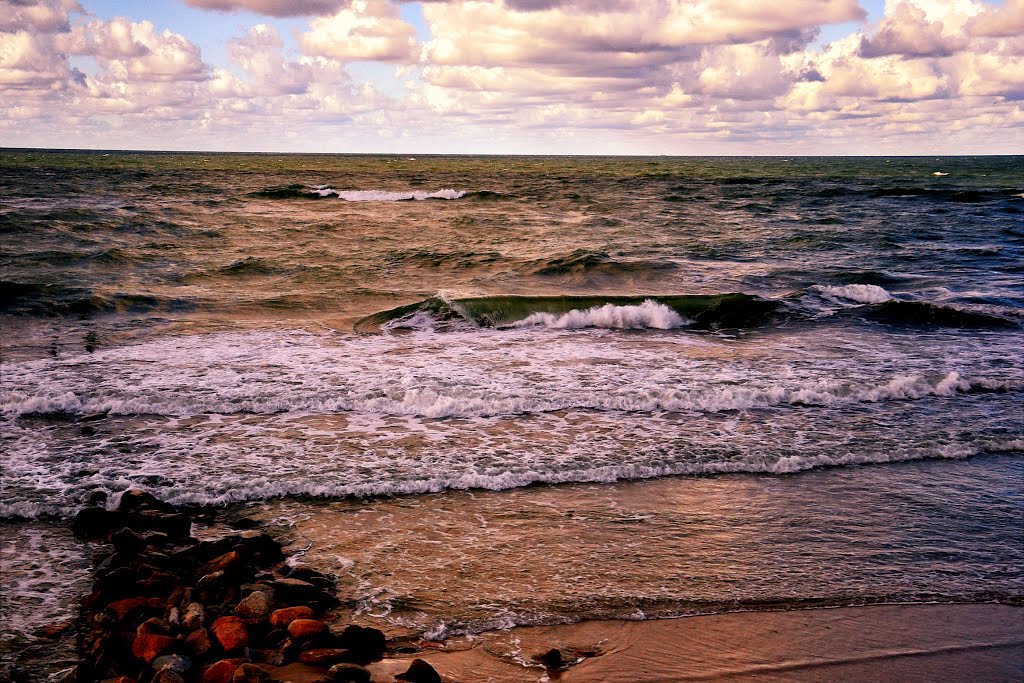 Море цвета бронзы., Зеленоградск