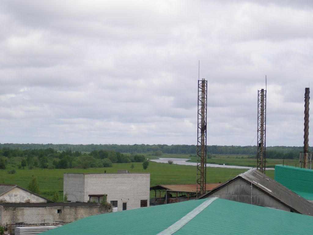 Вид с крыши здания ПРКК, Полесск