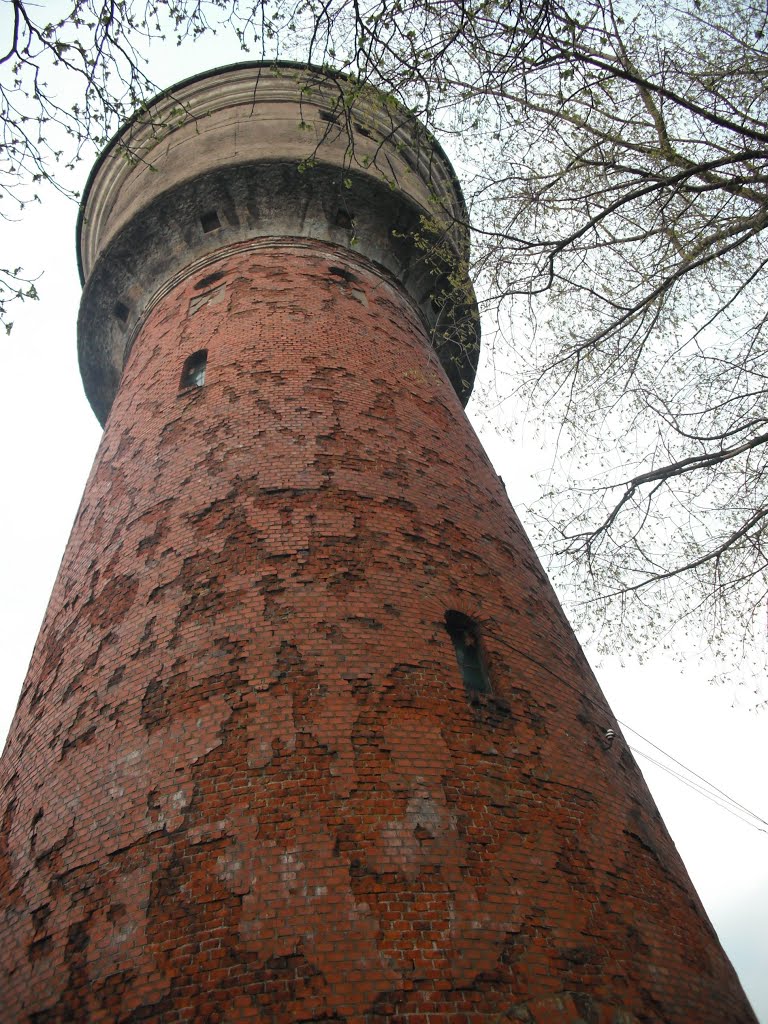 An old water tower in Polessk, Полесск