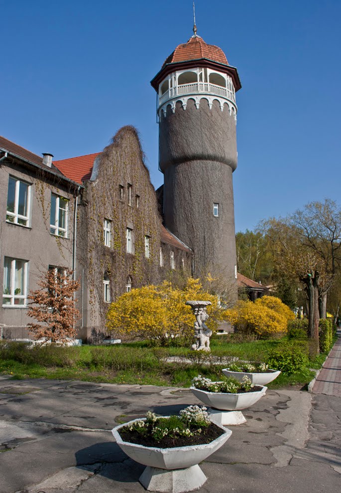 Water tower . Svetlogorsk   Rauschen   (1908)  - Wasserturm Rauschen. - Водонапорная башня. Светлогорск Раушен (1908), Светлогорск