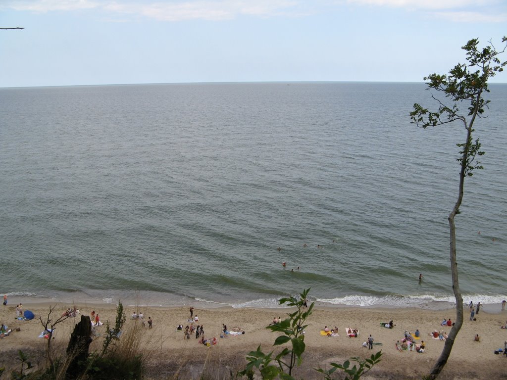 Пляж. Море. Вид с верхушки откоса. г.Светлогорск (ранее Rauschen), Светлогорск