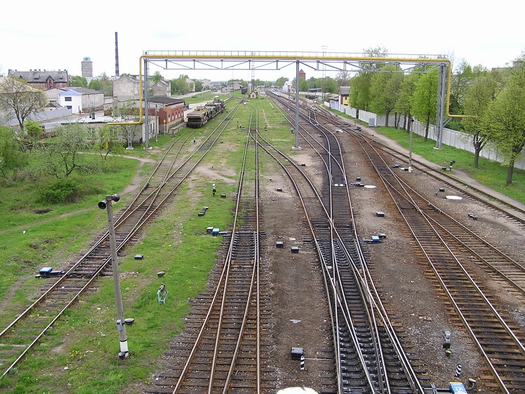 View from the Bridge towards the railway station, Советск