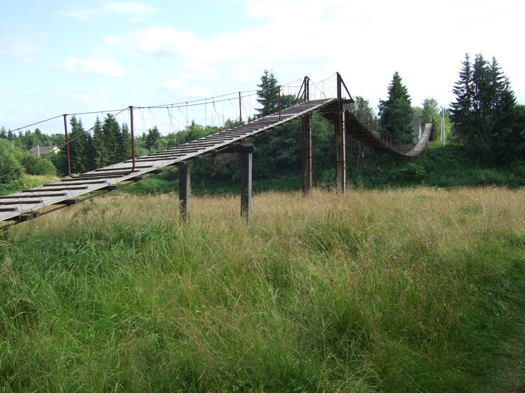 Подвесной мост через Межу (у Кривой берёзы), Жарковский